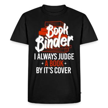 Book Binder Judge Book By Cover - Men's Premium Organic T-Shirt - black - Front - Nico (187cm)