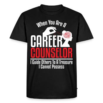 Career Counselor Guide To Treasure - Men's Premium Organic T-Shirt - black - Front - Nico (187cm)