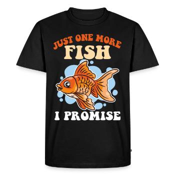 Un seul poisson de plus que je promets aux propriétaires d’aquarium - T-shirt Premium bio Homme - noir - Devant - Nico (187cm)
