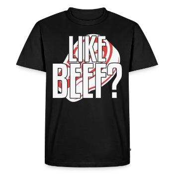Like Beef Meat Lover BBQ Barbecue - Men's Premium Organic T-Shirt - black - Front - Nico (187cm)