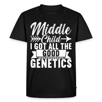 Enfants du milieu Frères et sœurs du milieu - T-shirt Premium bio Homme - noir - Devant - Nico (187cm)
