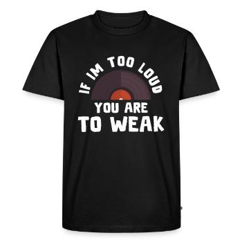 DJ Gift Music Disc Jockey Disco Techno Rave - Men's Premium Organic T-Shirt - black - Front - Nico (187cm)