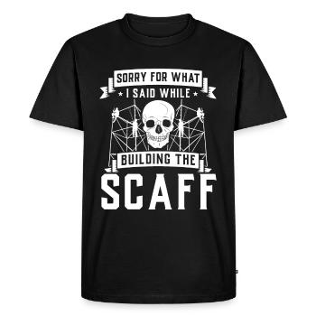 Constructeurs d’échafaudages - T-shirt Premium bio Homme - noir - Devant - Nico (187cm)