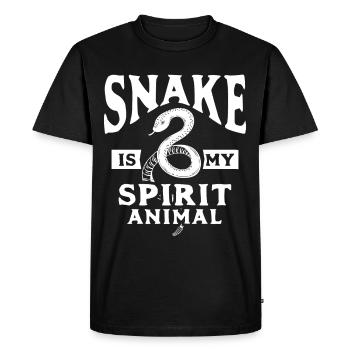 Serpent Cadeau Animal Reptile Cobra Python Boa - T-shirt Premium bio Homme - noir - Devant - Nico (187cm)