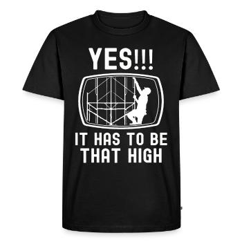 Scaffolding Builder Gift Work Occupation Construction Worker Job - Men's Premium Organic T-Shirt - black - Front - Nico (187cm)