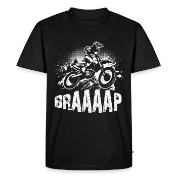 Cadeau Motocross pour Enduro Supermoto Dirt Bike - T-shirt Premium bio Homme - noir - Devant - Nico (187cm)