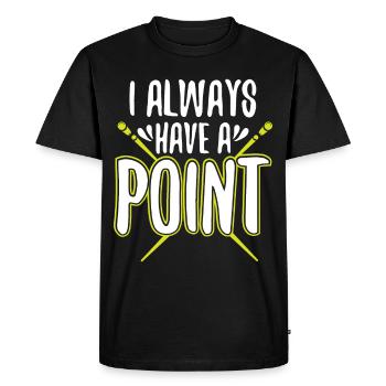 Acupuncture Always A Point - Men's Premium Organic T-Shirt - black - Front - Nico (187cm)