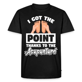 Acupuncture Got The Point - Men's Premium Organic T-Shirt - black - Front - Nico (187cm)