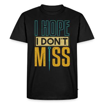 Acupuncture Hope I Dont Miss - Men's Premium Organic T-Shirt - black - Front - Nico (187cm)