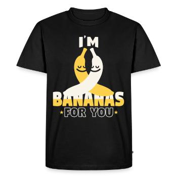 Bananas For You Love Couple - Men's Premium Organic T-Shirt - black - Front - Nico (187cm)