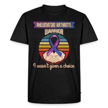 Rheumatoid Arthritis Warrior - Men's Premium Organic T-Shirt - black - Front - Nico (187cm)