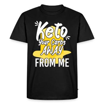 Keto Your Carbs Away From Me - Men's Premium Organic T-Shirt - black - Front - Nico (187cm)