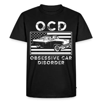 Désordre obsessionnel de la voiture TOC - T-shirt Premium bio Homme - noir - Devant - Nico (187cm)