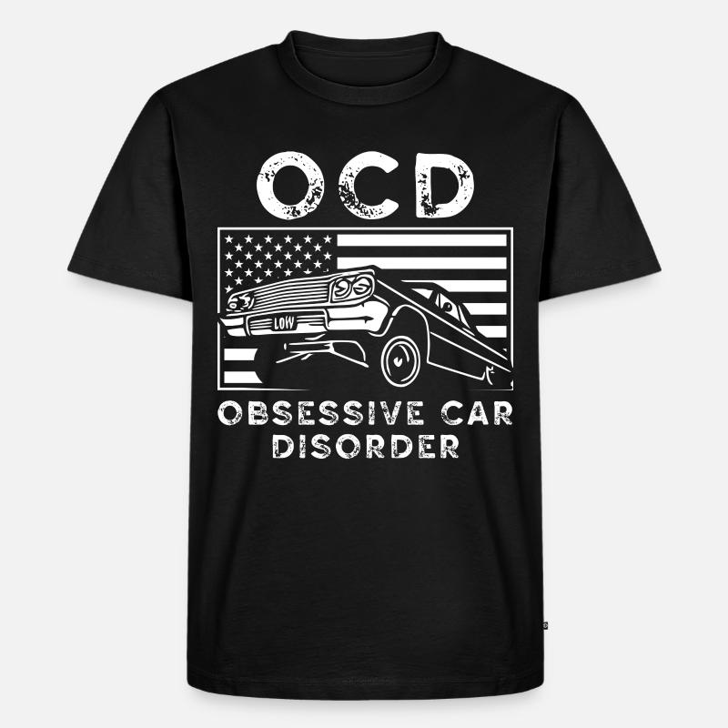 OCD obsessive Auto-Disorder - Männer Premium Bio T-Shirt - Schwarz