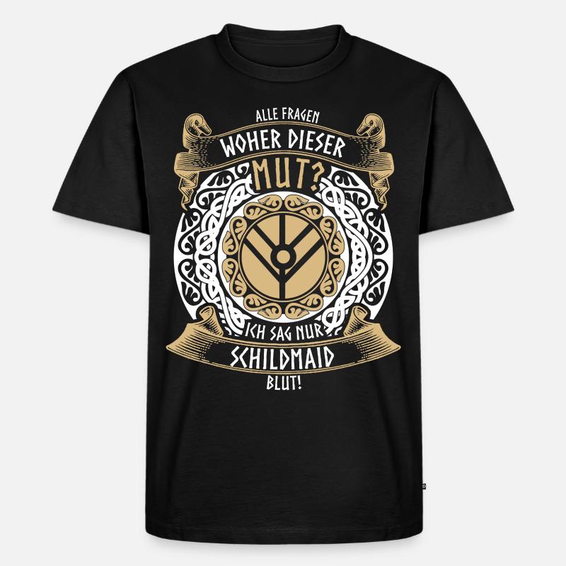 Schildmaid Wikinger Berserker - Männer Premium Bio T-Shirt - Schwarz