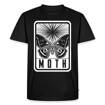 Moth Motten Tarot Occult Motte Goth - Men's Premium Organic T-Shirt - black - Front - Nico (187cm)
