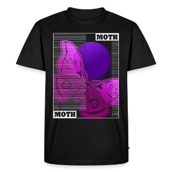 Moth Vaporwave Motten Occult Motte Goth - Men's Premium Organic T-Shirt - black - Front - Nico (187cm)