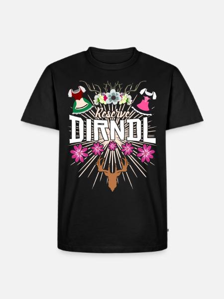 Dirndl Ersatz Reserve Trachtenkleid - Männer Premium Bio T-Shirt - Schwarz