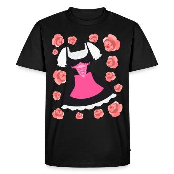 Dirndl avec fleurs Roses Costume Robe - T-shirt Premium bio Homme - noir - Devant - Nico (187cm)