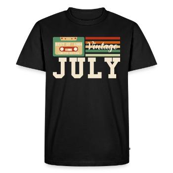 38th birthday July born 1984 Gift idea - Men's Premium Organic T-Shirt - black - Front - Nico (187cm)