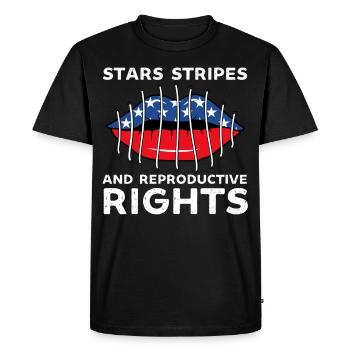 stars stripes reproductive rights pro choice - Men's Premium Organic T-Shirt - black - Front - Nico (187cm)