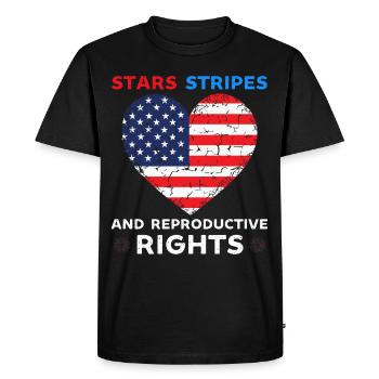 stars stripes reproductive rights pro choice - Men's Premium Organic T-Shirt - black - Front - Nico (187cm)