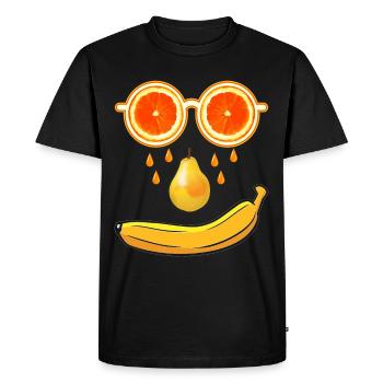 Summer Fruits - Men's Premium Organic T-Shirt - black - Front - Nico (187cm)