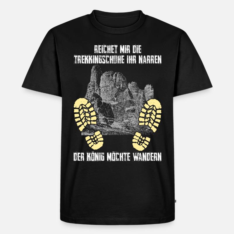 Sächsische Schweiz Wanderschuhe Wandern - Männer Premium Bio T-Shirt - Schwarz
