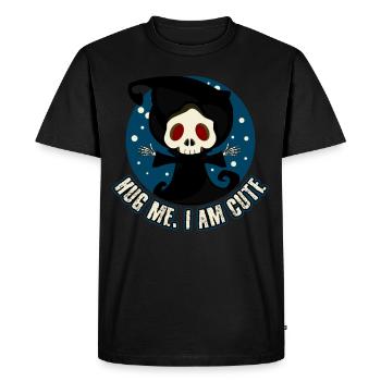 Sensenmann Hug Me Grim Reaper - T-shirt Premium bio Homme - noir - Devant - Nico (187cm)