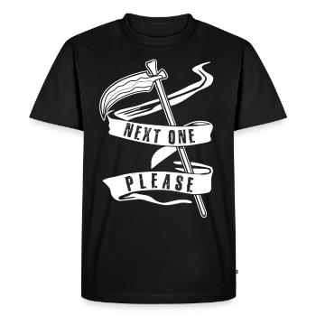 Sensenmann Next one Please Grim Reaper - T-shirt Premium bio Homme - noir - Devant - Nico (187cm)