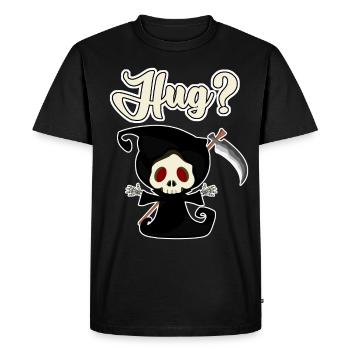 Grim Reaper Hug? Grim Reaper - Men's Premium Organic T-Shirt - black - Front - Nico (187cm)