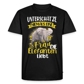 Elephant Elephant Elephant Proboscis Zoo Circus - Men's Premium Organic T-Shirt - black - Front - Nico (187cm)