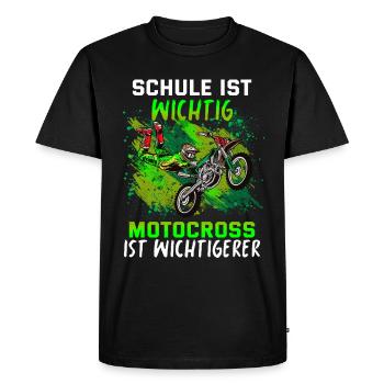 Cadeau Motocross pour Enduro Supermoto Dirt Bike - T-shirt Premium bio Homme - noir - Devant - Nico (187cm)