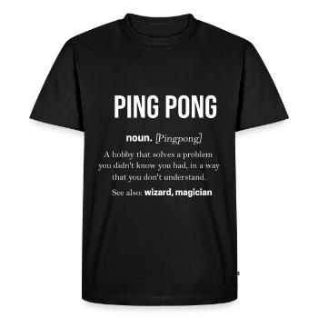 Table Tennis Table Tennis Player Gift Ping Pong - Men's Premium Organic T-Shirt - black - Front - Nico (187cm)