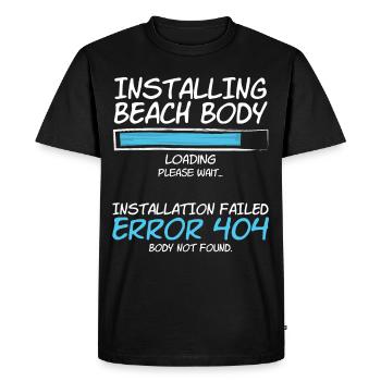 Body Programmer 404 Body Not Found - Men's Premium Organic T-Shirt - black - Front - Nico (187cm)