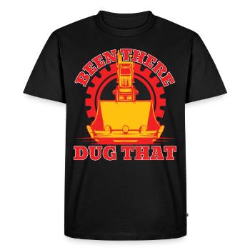 There Dug That Constuction Worker - Men's Premium Organic T-Shirt - black - Front - Nico (187cm)