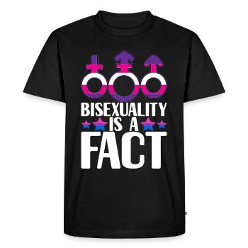 Bisexuels LGBTQ - T-shirt Premium bio Homme - noir - Devant - Nico (187cm)