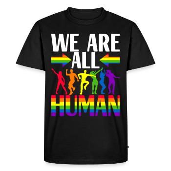 Fierté gaie LGBTQ - T-shirt Premium bio Homme - noir - Devant - Nico (187cm)