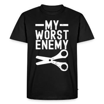 Gaucher - T-shirt Premium bio Homme - noir - Devant - Nico (187cm)