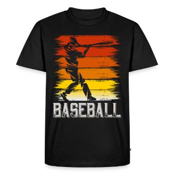 Baseball Baseball Player USA Sports - Men's Premium Organic T-Shirt - black - Front - Nico (187cm)