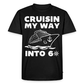 Cruising my way into 60 - Men's Premium Organic T-Shirt - black - Front - Nico (187cm)