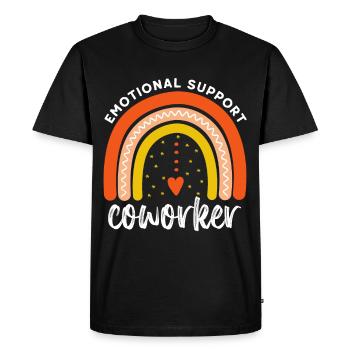 Emotional support coworker - Retro co worker gift - Men's Premium Organic T-Shirt - black - Front - Nico (187cm)