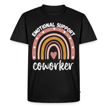 Emotional support coworker - Retro co worker gift - Men's Premium Organic T-Shirt - black - Front - Nico (187cm)