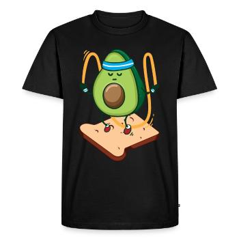 Avocado Toast - Men's Premium Organic T-Shirt - black - Front - Nico (187cm)