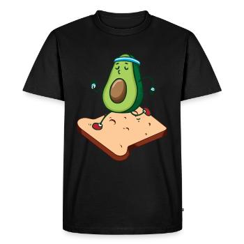 Avocado Toast - Men's Premium Organic T-Shirt - black - Front - Nico (187cm)