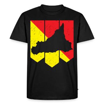 Drapeau de la Sicile Italie Sicile - T-shirt Premium bio Homme - noir - Devant - Nico (187cm)