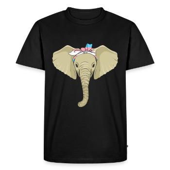 Cadeau d’éléphant pour Proboscis Africa Wilderness Zoo - T-shirt Premium bio Homme - noir - Devant - Nico (187cm)