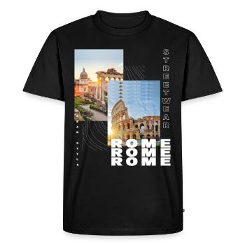 Rome Rome Italy City Skyline Home Love - Men's Premium Organic T-Shirt - black - Front - Nico (187cm)