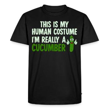 Concombre Concombre Costume Concombre - T-shirt Premium bio Homme - noir - Devant - Nico (187cm)