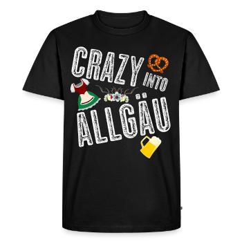 Allgäu Holiday Dirndl Beer Alps Allgäuer - Men's Premium Organic T-Shirt - black - Front - Nico (187cm)